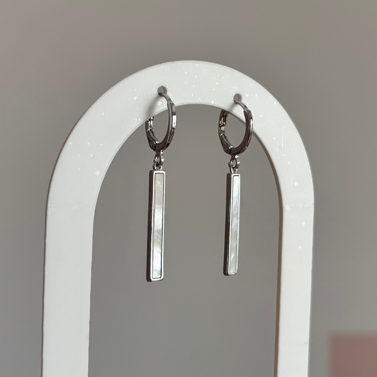 zilver shell staafje, ca 3 cm