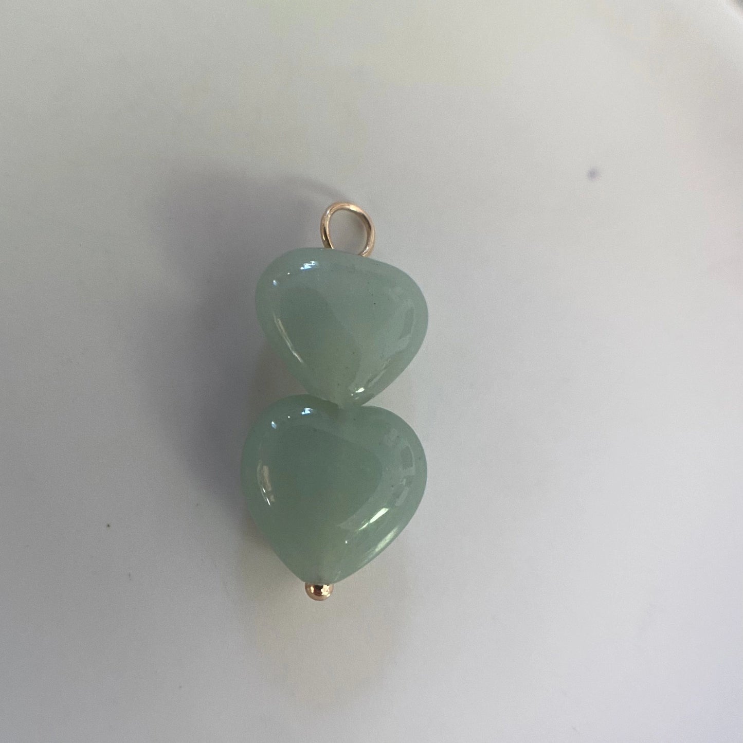 Aventurijn harten bedel connector