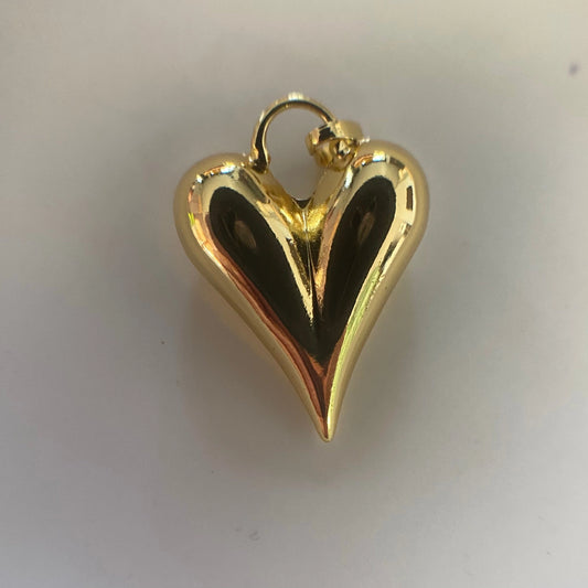 14K verguld gouden harten bedel