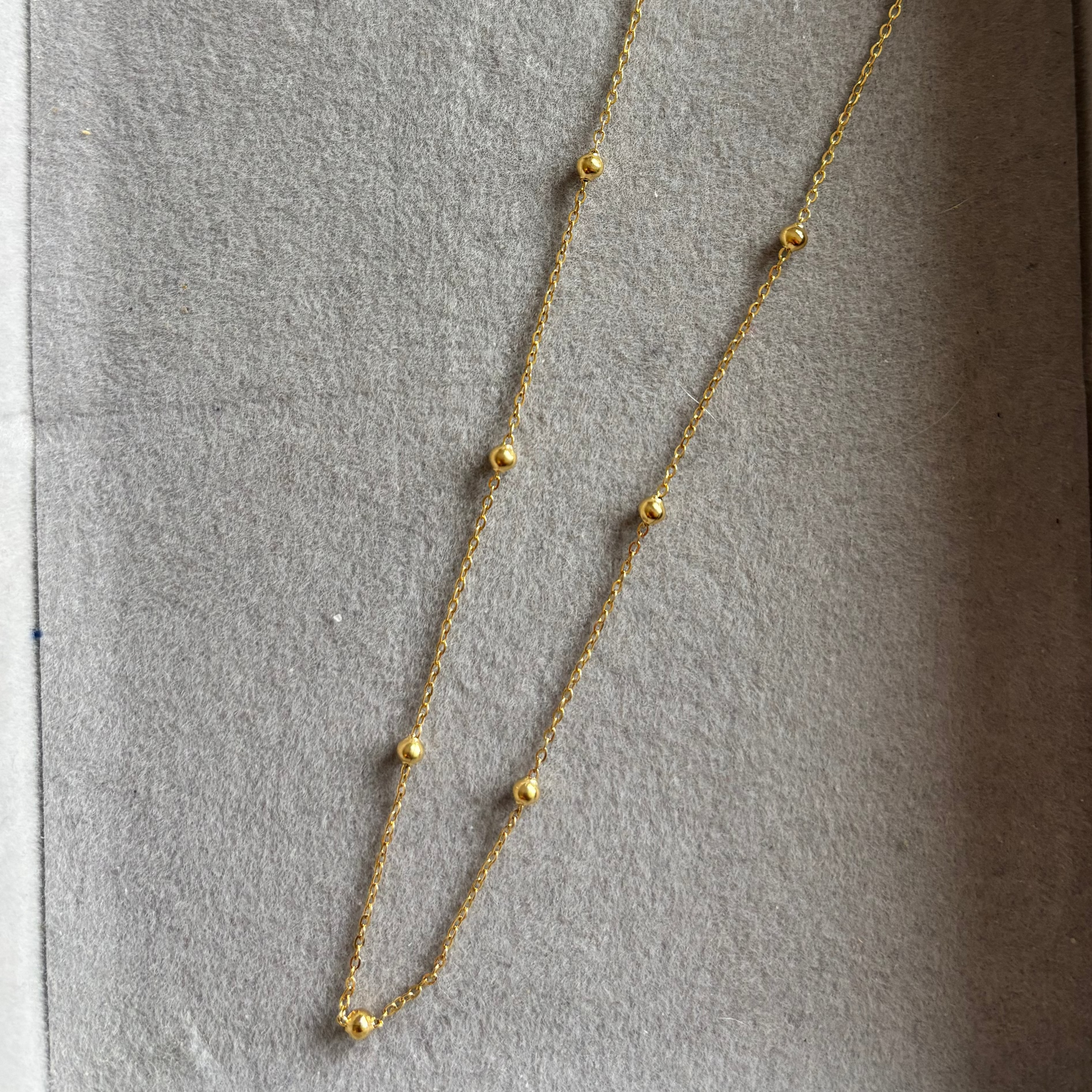 Basic bolletjesketting van 45 cm met verlengstuk,