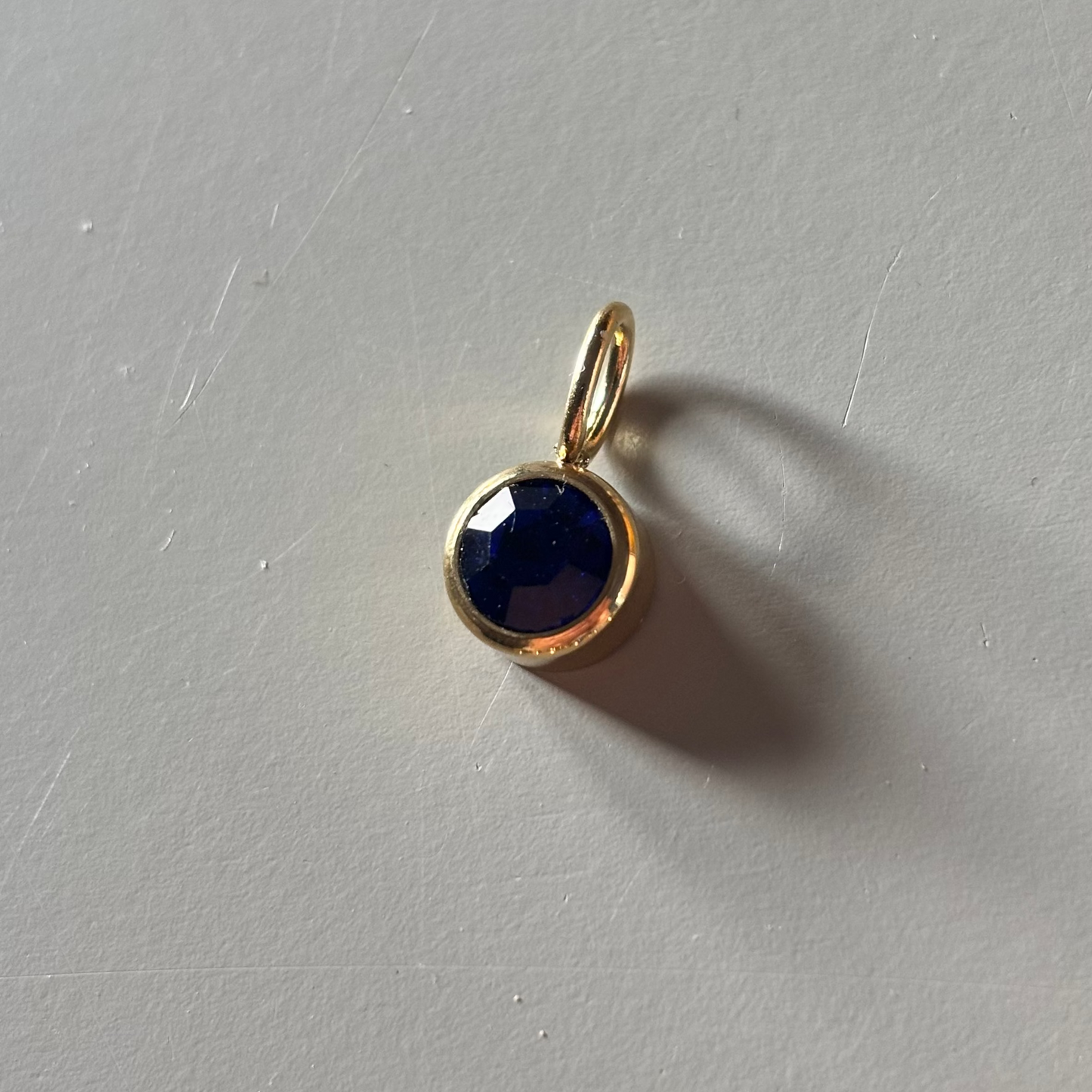 Geboortesteen bedel per maand, stainless steel juni