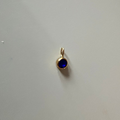 Geboortesteen bedel per maand, stainless steel september