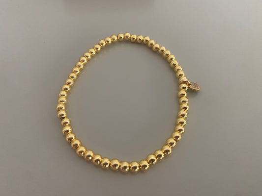 Goldfilled bolletjes armband dames in 14K goud, verkrijgbaar in 4mm 6mm en 10mm