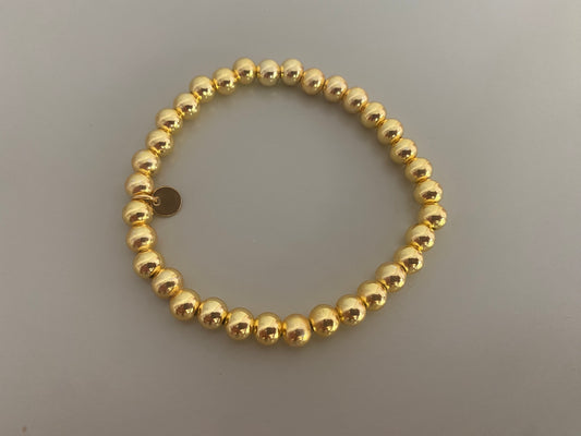 Goldfilled bolletjes armband dames in 14K goud, verkrijgbaar in 4mm 6mm en 10mm