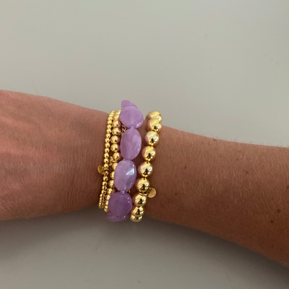 Goldfilled bolletjes armband dames in 14K goud, verkrijgbaar in 4mm 6mm en 10mm