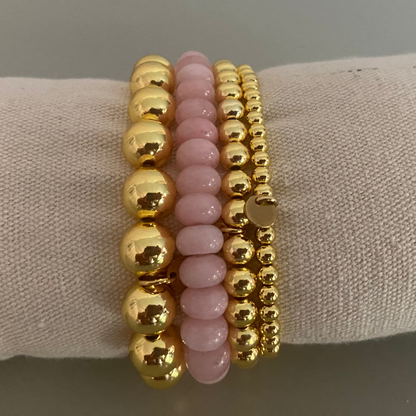 Goldfilled bolletjes armband dames in 14K goud, verkrijgbaar in 4mm 6mm en 10mm
