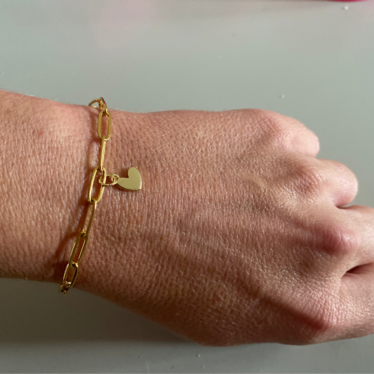schakelarmband 14k verguld