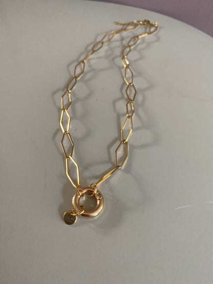 Schakelketting van ca. 45 + 5 cm met metalen o-ring voor verwisselbare bedels, comfortabel en veelzijdig ontwerp